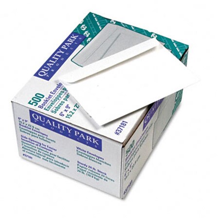 Quality Park Quality Park 37181 Open Side Booklet Envelope  Contemporary  9 x 6  White  500/box 37181